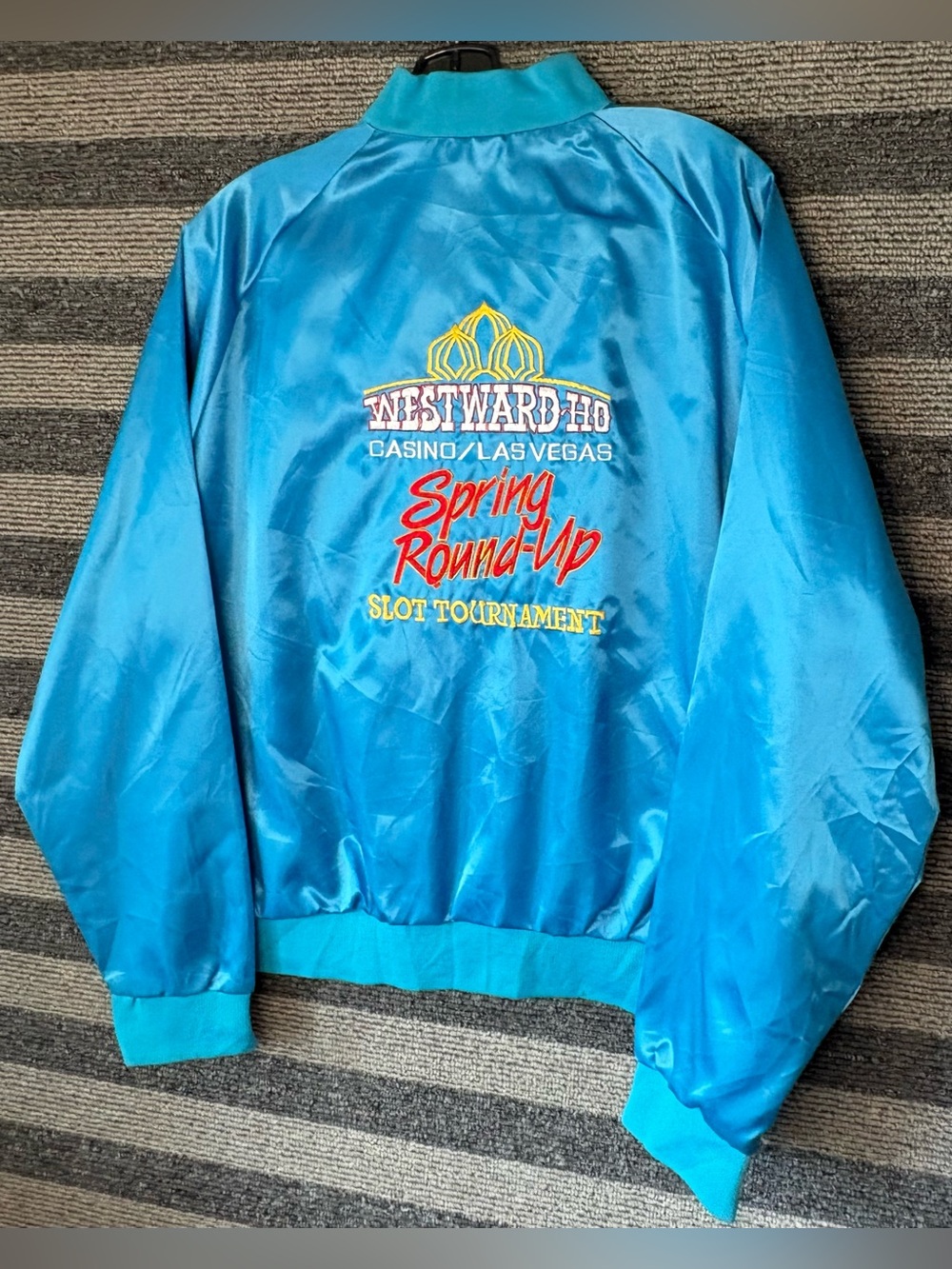 Vintage 80’s Westward Ho Hotel & Casino Las Vegas Satin Jacket Men’s Large EUC